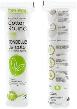DELON Premium Cotton Rounds with Aloe Vera B5 Provitamin 100 Count pack of 8 - Image 4