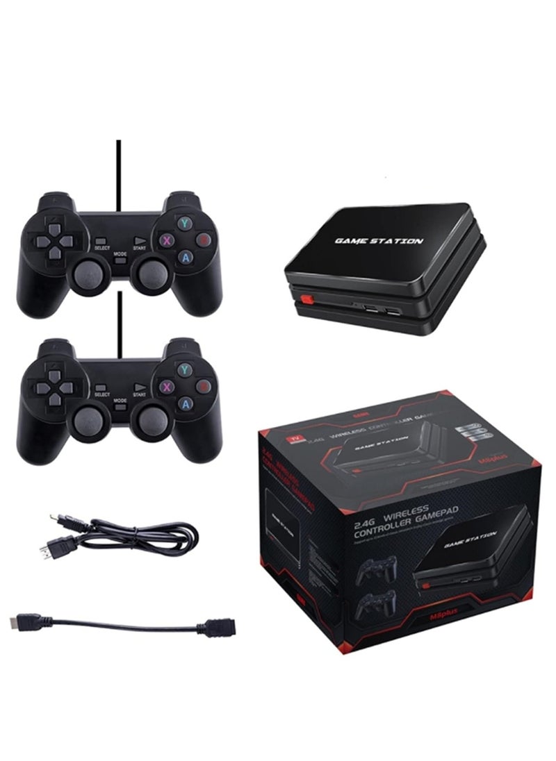 Generic M8 Plus 128GB Retro Video Game Console with 10000+ Built-In Games, Dual Wired Controllers, 4K HDMI Output, Plug & Play Classic Gaming Stick – Black  - Image 1