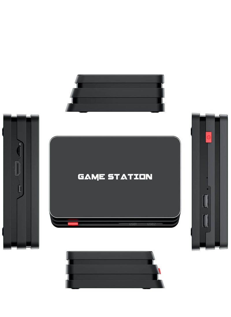 Generic - M8 Plus 128GB Retro Video Game Console with 10000+ Built-In Games, Dual Wired Controllers, 4K HDMI Output, Plug & Play Classic Gaming Stick – Black - Image 1