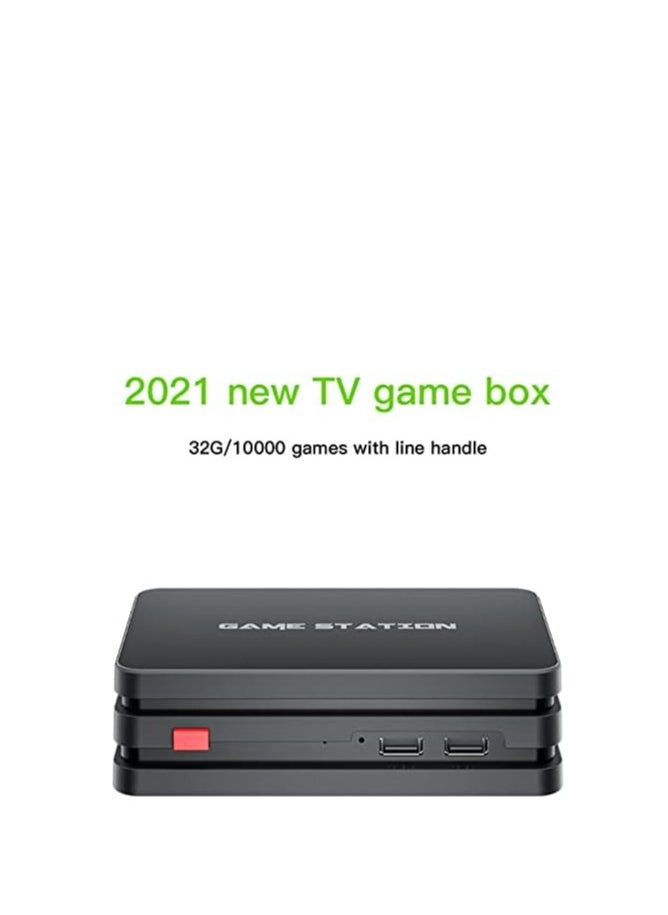 Generic - M8 Plus 128GB Retro Video Game Console with 10000+ Built-In Games, Dual Wired Controllers, 4K HDMI Output, Plug & Play Classic Gaming Stick – Black - Image 1