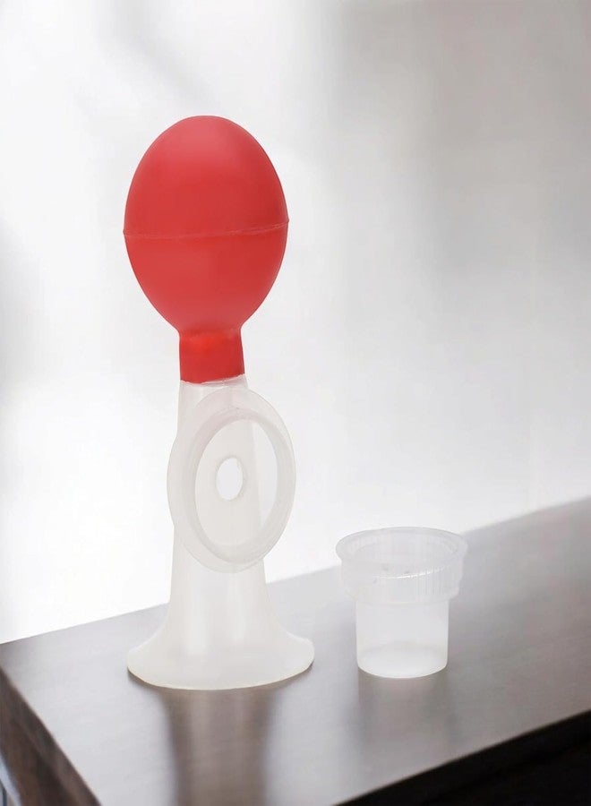 Polaris Fox Manual Breast Pump with Soft Silicone Suction Cup, Red and Clear| Ideal for all | Works well for new momies | Pack of 1 - Image 2