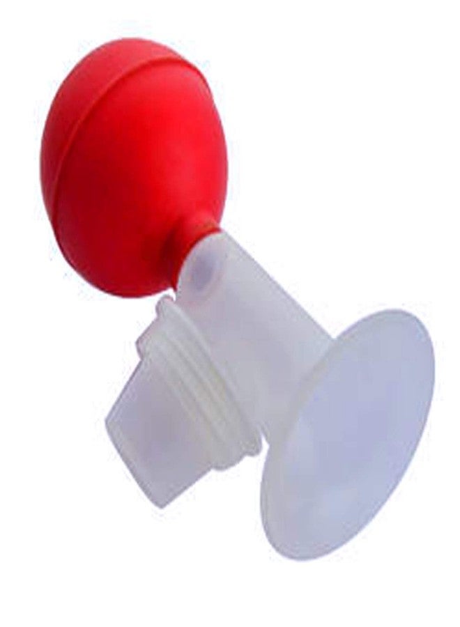 Polaris Fox Manual Breast Pump with Soft Silicone Suction Cup, Red and Clear| Ideal for all | Works well for new momies | Pack of 1 - Image 1