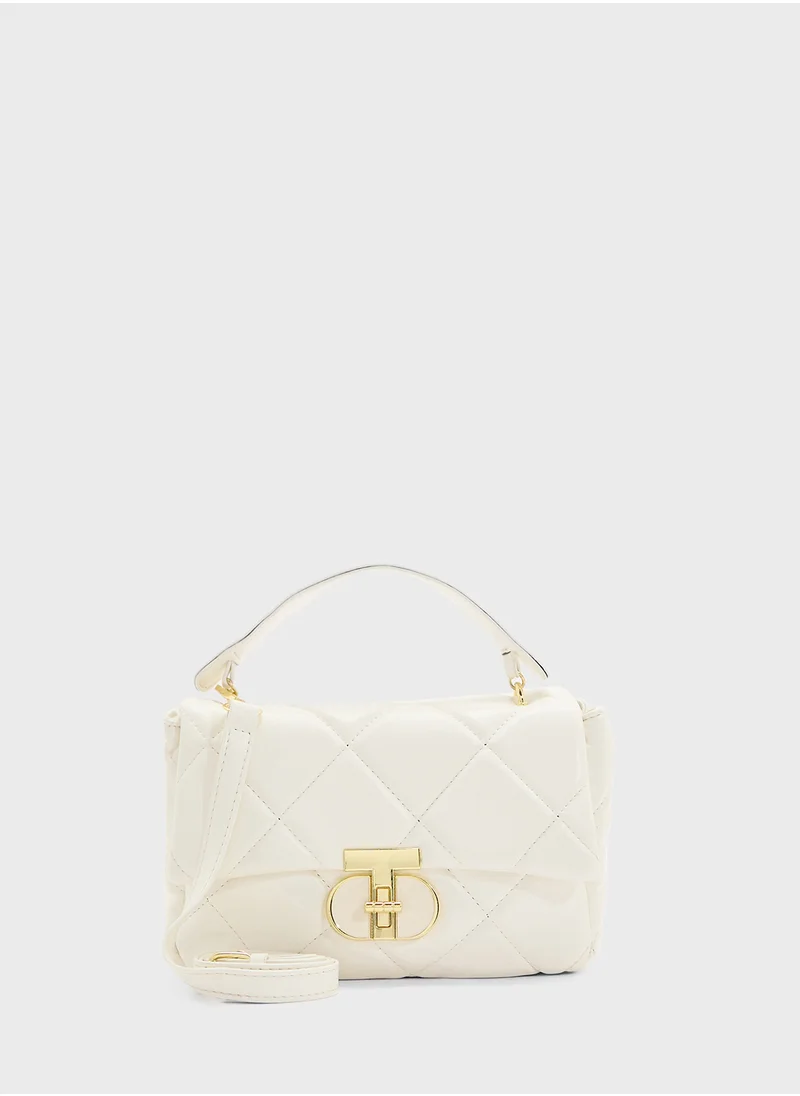ELLA Quilted Crossbody With Top Handle