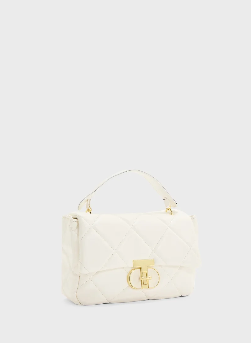 ELLA Quilted Crossbody With Top Handle