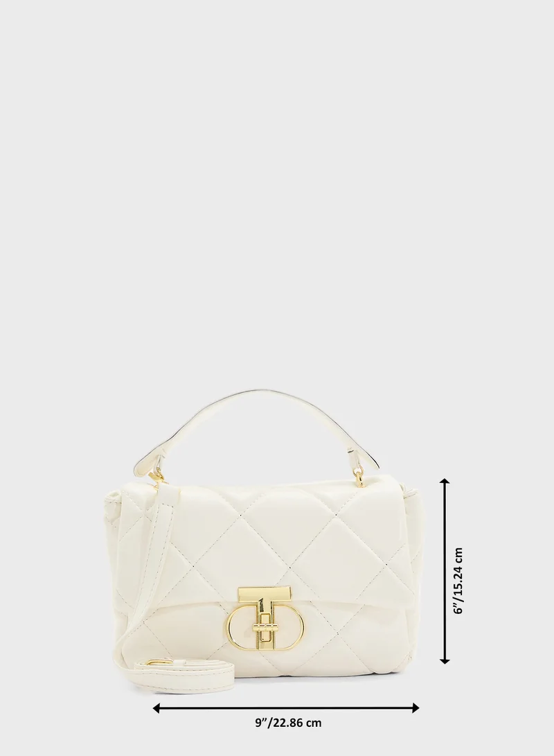 ELLA Quilted Crossbody With Top Handle