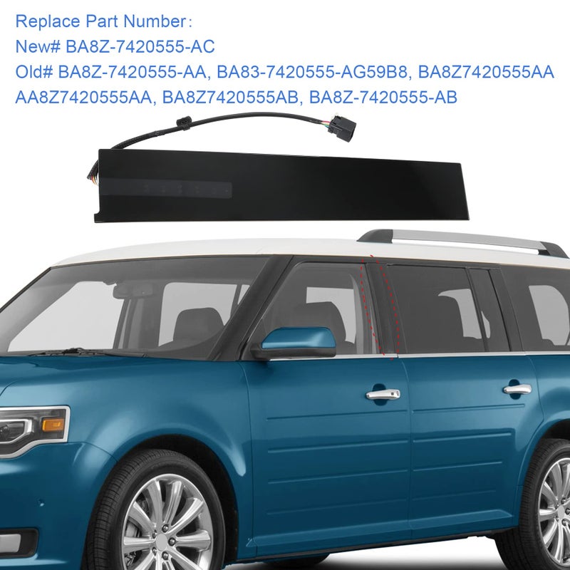 JDMSPEED B Pillar Molding Trim with Door Entry Keypad Replacement for Ford Flex 2010-2019 Replaces BA8Z-7420555-AC BA8Z7420555AA BA8Z7420555AB Door Pillar Applique Driver Front Left Outer LH Side - Image 4