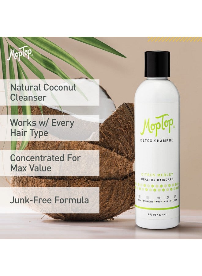 MopTop Detox Shampoo Hair Cleanser All Hair Types Clarifying Shampoo Cleanse For Oil Dirt & Hard Water Removes Buildup Citrus Medley 8Oz - Image 5
