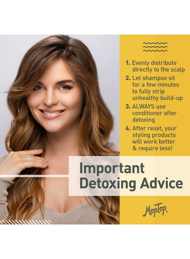 MopTop Detox Shampoo Hair Cleanser All Hair Types Clarifying Shampoo Cleanse For Oil Dirt & Hard Water Removes Buildup Citrus Medley 8Oz - Image 4