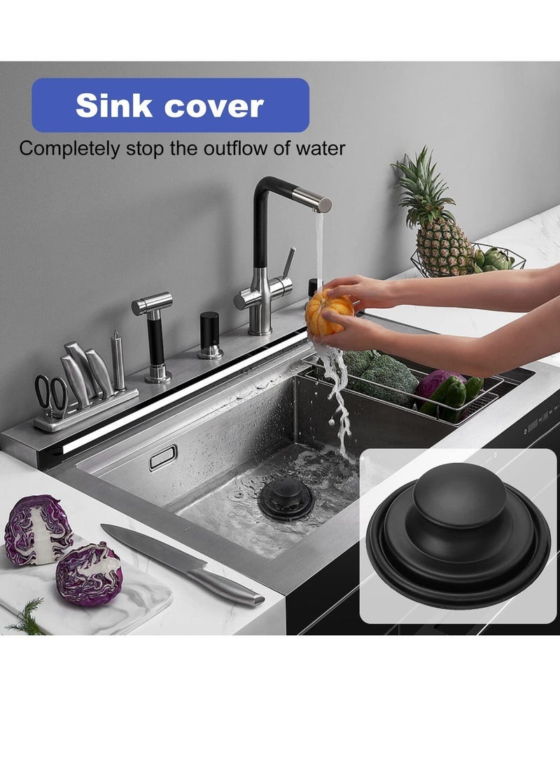 كابتن تيك 3 Pack of Kitchen Sink Stopper Strainer Garbage Disposal Plug Universal Anti Clogging Sink Drain Strainer Upgraded Sink Basket Strainer Set Stainless Steel Kitchen Sink Drain Filter Sieve Black - Image 2