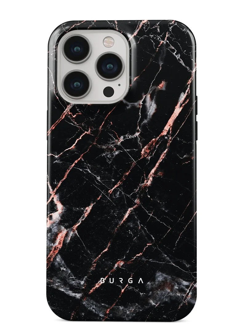 BURGA Luxury Gold Glitter Marble Phone Case Compatible with iPhone 15 Pro MAX  Double Layer Silicone Protective Case Rose Gold Marble