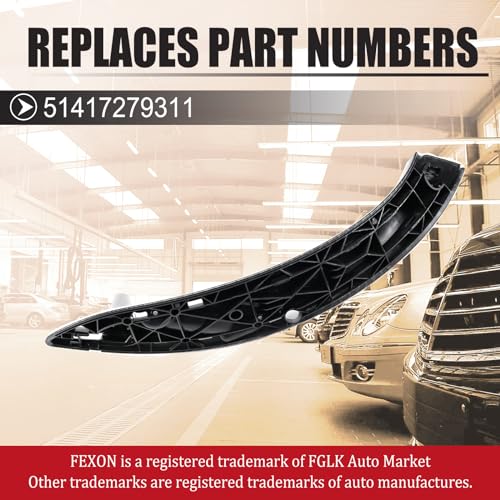 FEXON BMW Door Handles Replacement for Series 3 F30 Series 4 Inner Door Support Trim Pull Strap Armrest Bracket Kit for 2012-2018 BMW 320 328 330 335 and 2014-2017 BMW 428 435 51417279311 Carbon Fiber - Image 3