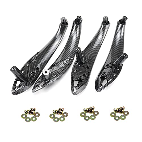 FEXON BMW Door Handles Replacement for Series 3 F30 Series 4 Inner Door Support Trim Pull Strap Armrest Bracket Kit for 2012-2018 BMW 320 328 330 335 and 2014-2017 BMW 428 435 51417279311 Carbon Fiber - Image 1