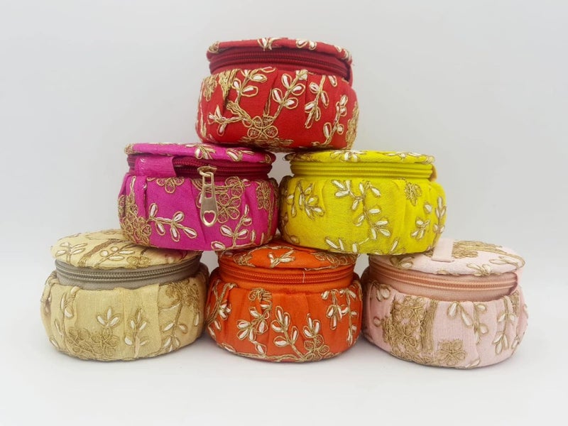 Ankit Traders Matki Shape Jwelery Organiser for Bangles Kada Cover Set Of 6 - Image 1