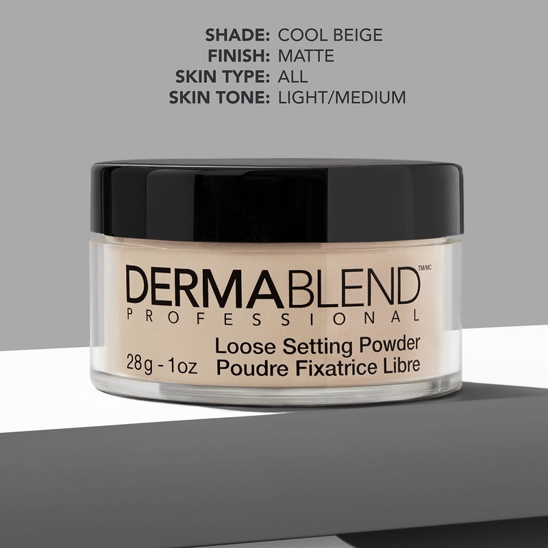 Dermablend Loose Setting Powder, Cool Beige Face Powder & Finishing Powder Makeup for Light, Medium and Tan Skin Tones, Mattifying Finish and Shine Control, 1oz - Image 4