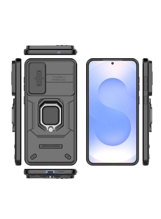 S-TOP Case For Samsung Galaxy S25 Edge 5G Sliding Camshield TPU + PC Shockproof Phone Case with Holder - Image 3