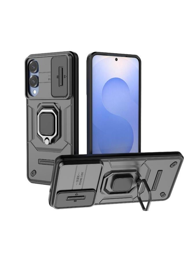 S-TOP Case For Samsung Galaxy S25 Edge 5G Sliding Camshield TPU + PC Shockproof Phone Case with Holder - Image 1
