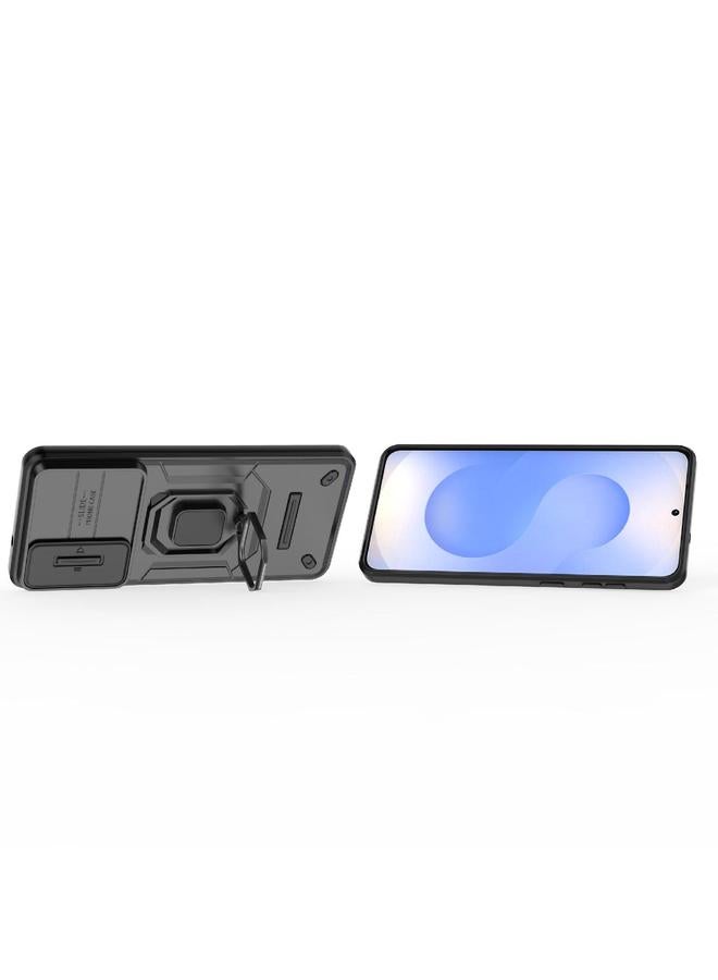 S-TOP Case For Samsung Galaxy S25 Edge 5G Sliding Camshield TPU + PC Shockproof Phone Case with Holder - Image 4