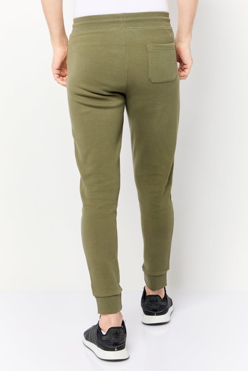 Celio Men Regular Fit Textured Jogger Pants, Olive  - Image 4