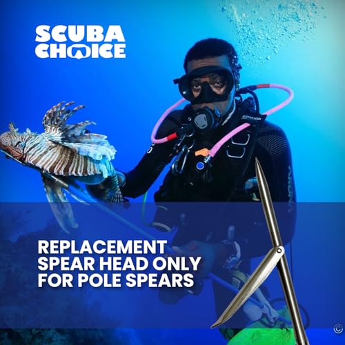 Scuba Choice 12" Stainless Steel Pole Spear Tip 8mm Female Single Barb Head – Durable Replacement Spearfishing Tip for Cold Water & Ice Fishing (Thread Diameter: 14.2mm, line: 1.25mm) - Image 2