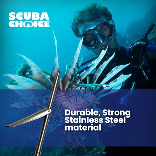 Scuba Choice 12" Stainless Steel Pole Spear Tip 8mm Female Single Barb Head – Durable Replacement Spearfishing Tip for Cold Water & Ice Fishing (Thread Diameter: 14.2mm, line: 1.25mm) - Image 4