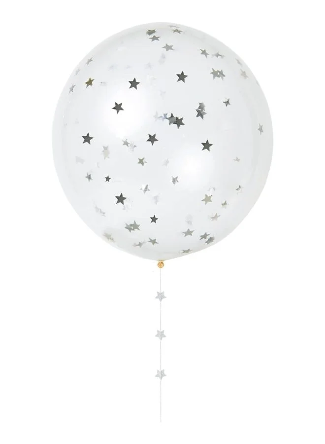 Meri Meri 8 Pack 18" Confetti Silver Balloon Kit