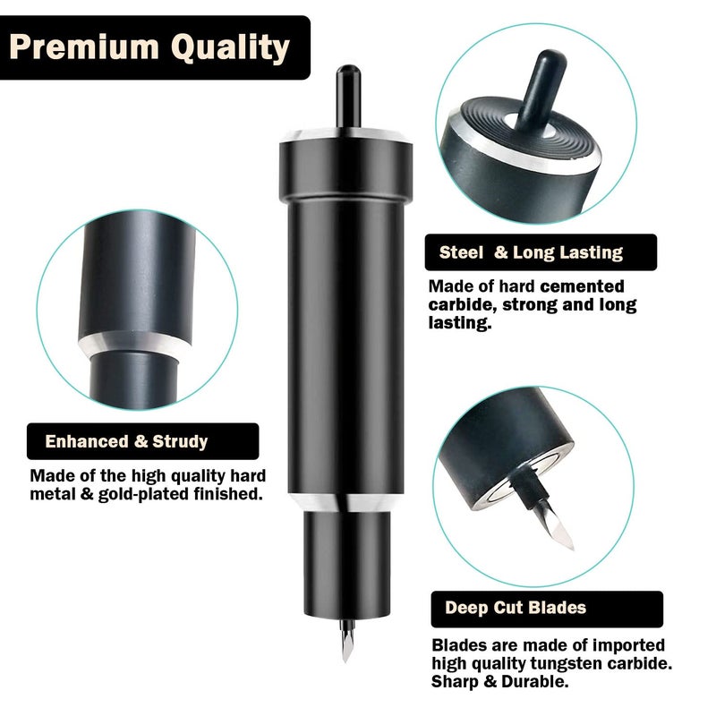 Niantime Explore Deep Cut Blade and Housing for Cricut Maker, Replacement Deep point Blade Compatible with Explore Air2/ Air3/ Maker/Maker 3 Cutting Machines (2 Deep Cut Blades and 1 Housing Included) - Image 4