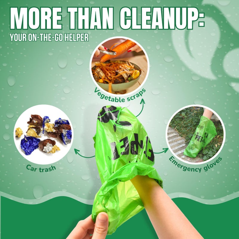 Pet N Pet 540 Counts Green Poop Bags for Dogs, 41% Plant Based & 59% PE Extra Thick Dog Poop Bags Rolls, 9" x 13", Unscented Dog Waste Bag, Pet Supplies for Dogs - Image 5