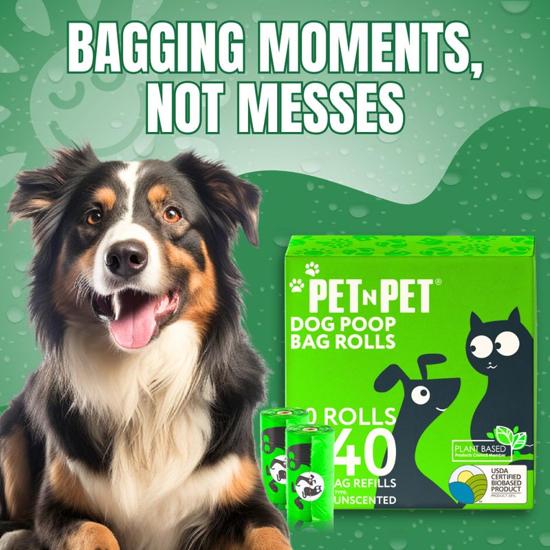 Pet N Pet 540 Counts Green Poop Bags for Dogs, 41% Plant Based & 59% PE Extra Thick Dog Poop Bags Rolls, 9" x 13", Unscented Dog Waste Bag, Pet Supplies for Dogs - Image 4