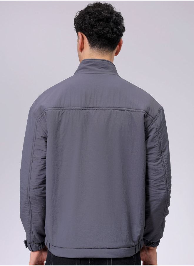 The Indian Garage Co Men Slim Fit Solid Puffer Jackets  - Image 2
