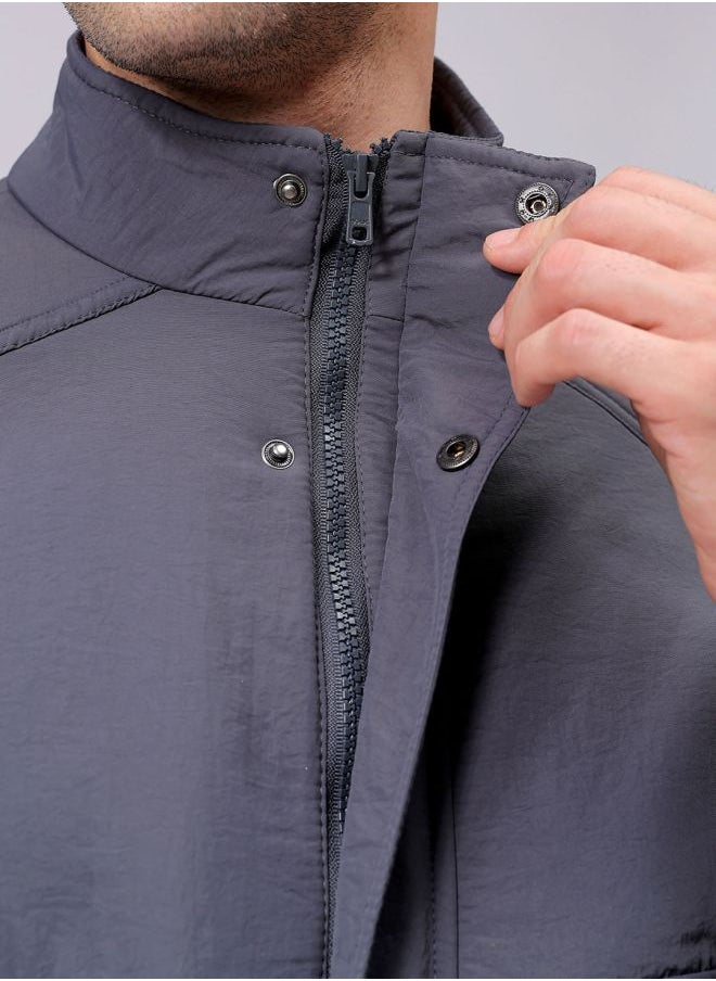 The Indian Garage Co Men Slim Fit Solid Puffer Jackets  - Image 5