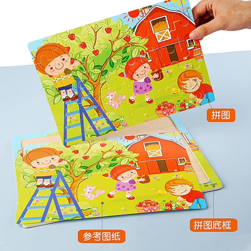 New 40-Piece Wooden Children'S Jigsaw Puzzle Board Early Childhood Educational Toys Manufacturers - Image 5