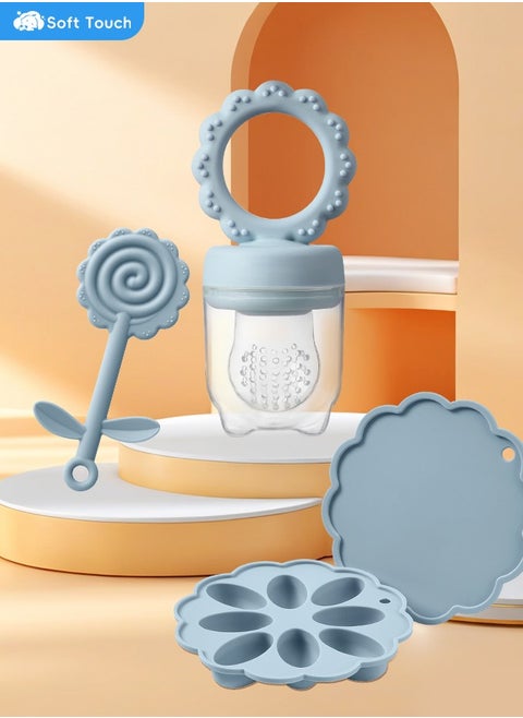 Silicone Baby Fruit Food Feeder Pacifier 2 In 1 Silicone Nibbler Pacifier and Teether Food Grade Silicon Ice Box Baby Teething Relief Toy Infant Teething Toys for 3+ Months