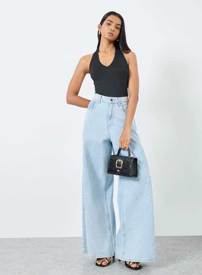 تايك تو بودي سوت سادة بياقة هولتر