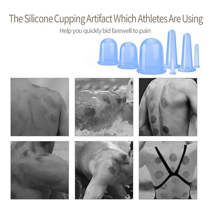 PHYSIO WORLD Anti Cellulite Cupping Therapy Set of 7 Silicone Vacuum Suticon Cups - Chinese Cupping Kit for Cellulite Body and Facial Massage Cupping Cup for Adults Home Use - Image 3