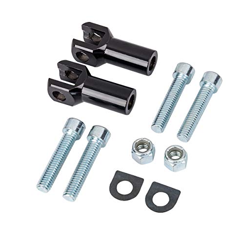 CELOMT Passenger Foot Peg Supports Mounts Clevis Kit Fit For Harley Standard Softail Springer Deuce Heritage Softail Classic Fatboy 2000-2006 (Gloss Black) - Image 1