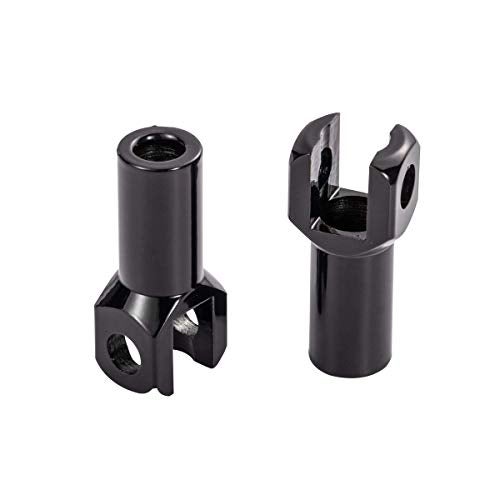 CELOMT Passenger Foot Peg Supports Mounts Clevis Kit Fit For Harley Standard Softail Springer Deuce Heritage Softail Classic Fatboy 2000-2006 (Gloss Black) - Image 2