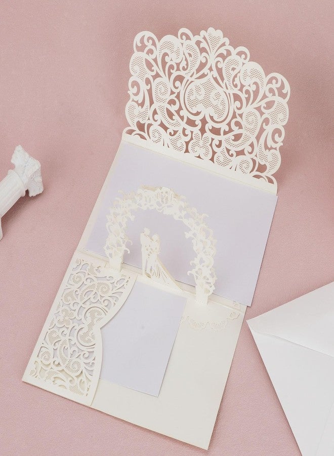 lasuroa Wedding Card for Bride and Groom, 3D Pop-Up Anniversary Congratulation Card Money Holder with Envelope Pages for Cash Newlyweds Bridal Shower Engagement Greeting Gift and Supplies - Image 1