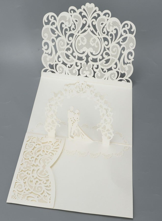 lasuroa Wedding Card for Bride and Groom, 3D Pop-Up Anniversary Congratulation Card Money Holder with Envelope Pages for Cash Newlyweds Bridal Shower Engagement Greeting Gift and Supplies - Image 5
