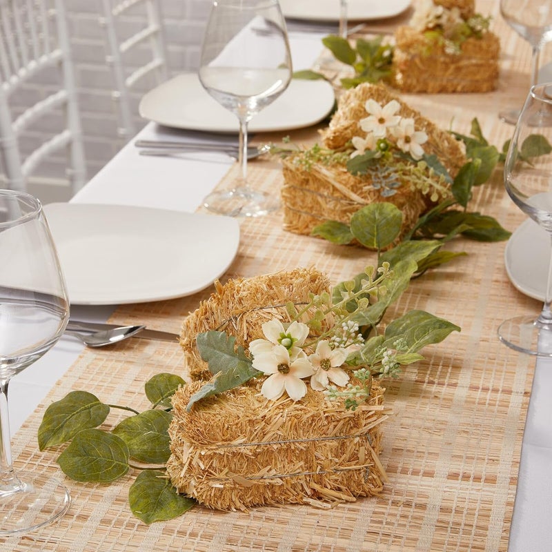 FloraCraft Decorative Straw Bale - Natural Sun-Baked Straw for Home Décor and Events, 2.5 x 2.5 x 5 Inches - Image 5