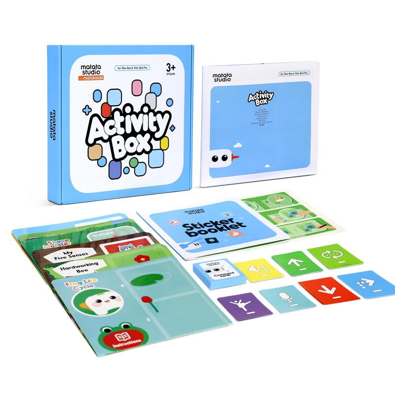 MatataStudio Activity Box Addon for Talebot Coding Robot with 6 DoubleSided Interactive Cards with 10 Themes 98 Stickers 32 Command Cards Educational STEM Games for Kids Aged 35 - Image 4