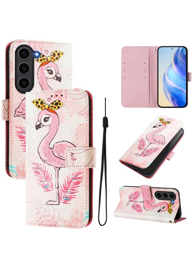 اس-توب جراب هاتف جلدي بنمط رسم فني ملون لهاتف Samsung Galaxy S23 FE 5G - Image 1