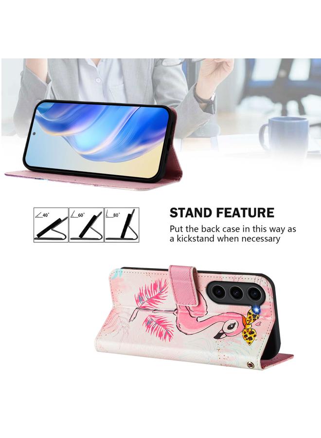 اس-توب جراب هاتف جلدي بنمط رسم فني ملون لهاتف Samsung Galaxy S23 FE 5G - Image 2