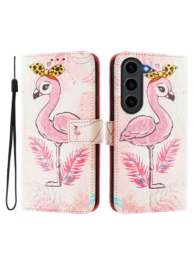 اس-توب جراب هاتف جلدي بنمط رسم فني ملون لهاتف Samsung Galaxy S23 FE 5G - Image 3