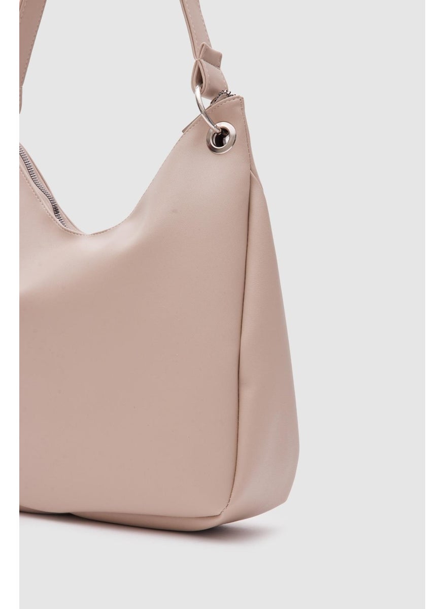 Shule Bags Oval Bigger Women's Shoulder Bag Valerie Beige  - Image 3