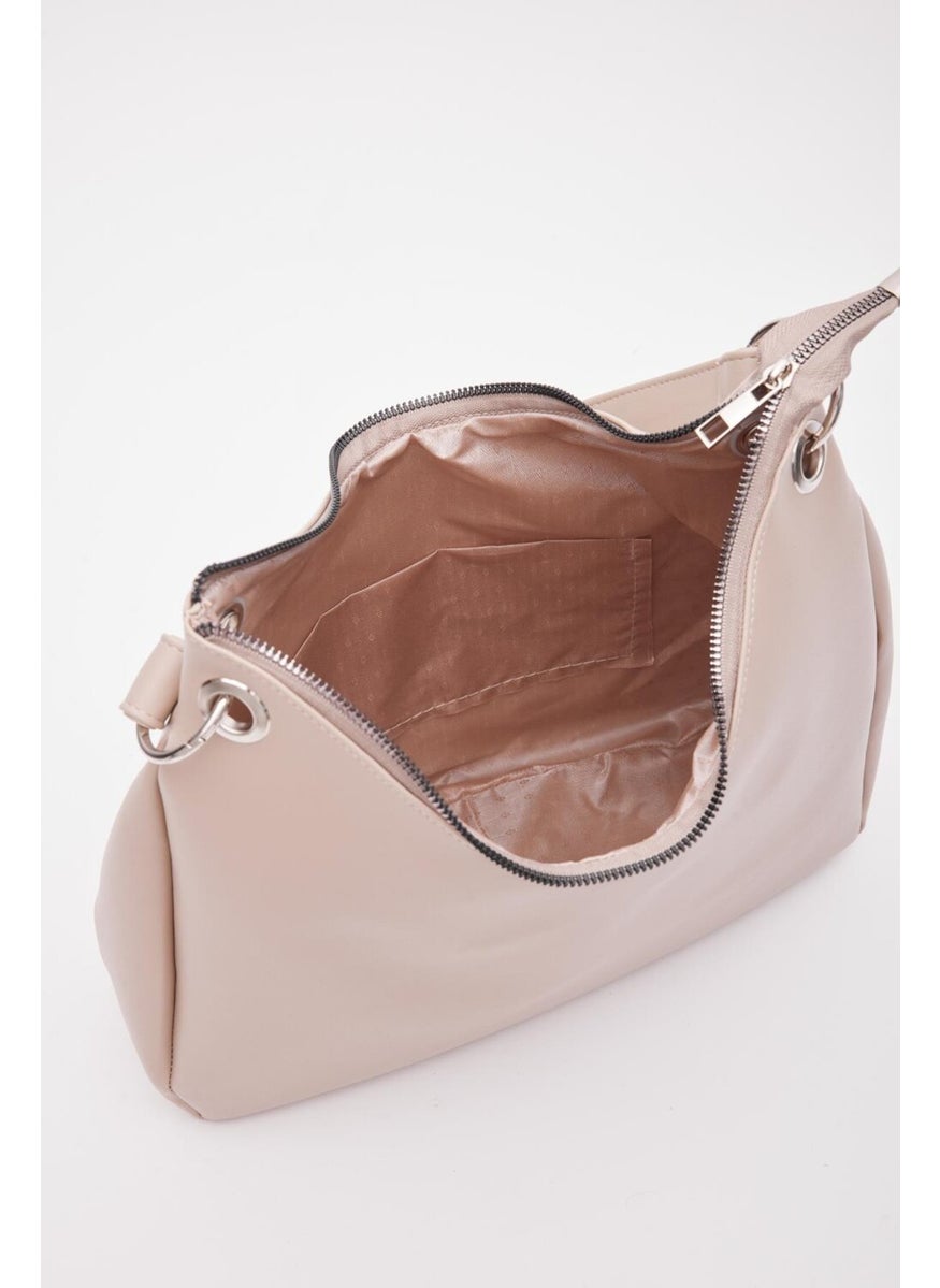 Shule Bags Oval Bigger Women's Shoulder Bag Valerie Beige  - Image 4