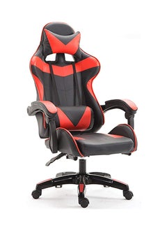 Gaming Chair 360° Swivel Pu Leather Ergonomic Racing Style Adjustable Height High Back With Headrest, Lumbar Support Black-Red