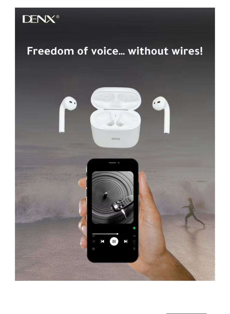 Denx Wireless In-Ear Bluetooth Headphones With Microphone - Image 4