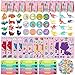 Junkin 122 Pcs Dinosaur Party Supplies Pink Dinosaur Birthday Party Favors Dino Goodie Bags Make a Dino Sticker Mini Glow in Dark Toy Badge Bracelet Ring for Christmas Favor Treat Bag Stocking Stuffer - Image 2
