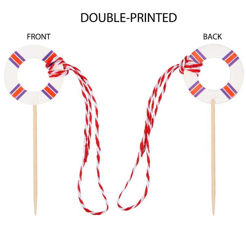 Blulu 72 Pieces Nautical Cupcake Toppers Ocean Theme Toothpicks Birthday Cake Picks Decorations for Navy Baby Shower Party Favors Supplies - Image 4