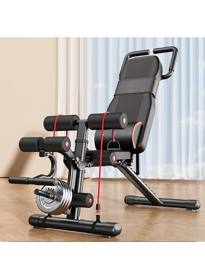WALALLA 12 in1 Adjustable Weight Bench, Multifunctional Weight Bench, Folding Fitness Bench for Strength Training at Home, with Flat Decline for Full Body Training Adjustable Weight Bench Utility Weight Benches - Image 2